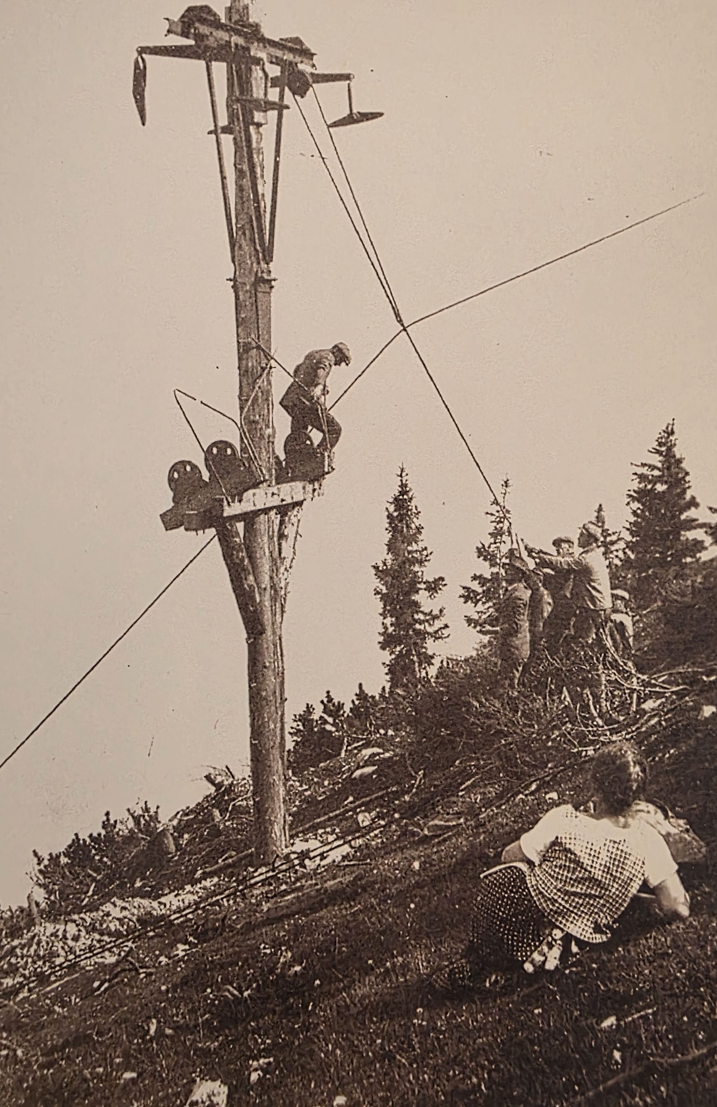 Stützenmontage Hilfsbahn